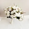 Wedding Flowers Bridal Bouquet For Bride Bridesmaids White Roses Artificial Marriage Accessories Party Table Decoration