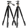 Monopods Qzsd Q338 Professional Portable Travel Aluminum Camera Tripod&pan Head for Slr Dslr Digital Camera