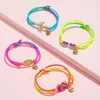 Charm Bracelets 4Pcs/set Airplane Cloud Heart Camera Gradient Color Cord Colorful Elastic Rope Hairband For Girl Friendship Gift