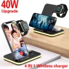 Chargers Qi Fast Wireless Charger Stand 4 in 1 Station de charge 40W Pad Dock pour Apple Watch 7 6 5 Airpods Pro iPhone 13 12 11 XS XR X 8