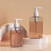 Dispensateur de savon liquide 200 ml bouteille de shampooing carrée transparente Gel et lotion de douche de presse 300 ml