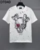 DSQ Phantom Turtle T-shirts Men's Mens Designer T-shirts Black Blanc Cool T-shirt Men Summer Italian Fashion T-shirt Street T-shirt Plus taille M-xxxl 6167