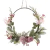 Fleurs décoratives Garland Garland Wreath Home Decorations Creative Pendant Reliste Flower Iron Place