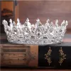 Luxe bruids kroon hoofddeksels Rhinestone Crystals Royal Wedding Crowns Princess Crystal Hair Accessoires Verjaardagsfeestje Tiaras Quinceaner