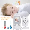 Camera VB601 Baby Monitor 2 tum Bebe Babi Electronic Babysitter Radio Video Nanny Camera Night Vision Temperaturövervakning 8 Lullaby