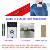 Doorbell Outdoor House Wireless Doorbell Voice Intercom Smart Doorbell With Transmitter Receiver Home Security Indoor Bell Accessories