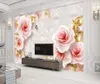 Wallpapers 3D Flower Wall Mural Paper Canvas Custom Po Papers Art Painting Home Decoration Floral