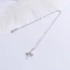 ペンダントPEKURR 925 STERLING SILVER GLOSSY BIG CROSS NECKLACESZIRCON STAR女性のための女性