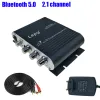 Förstärkare Lepy LP838BT Bluetooth 5.0 Power Amplifier 2.1 3 -kanal Super Bass Audio Sound Amplificador med 12V3A Power and Aux Cable