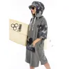 Tillbehör Surf Poncho Byt handduk Quickdrry Beach Robe Hood Microfiber Beach Filt Camouflag Bath Swim Handduk Wetsuit för vuxna