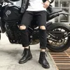 Laarzen nieuwe trend lente herfst laarzen mannen sneeuwlaarzen echte lederen heren buitlaarzen punk motorfiets man schoenen dikke hiel volwassenen schoen