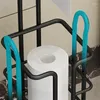 Armazenamento de cozinha Multifuncional de papel higiênico Rolo de papel Stand banheiro Acessórios de pé grátis preto varejo