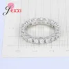 Anelli a grappolo 925 Sterling Silver Bridal Wedding Engagement Impostazione di gioielli da donna di alta qualità