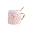 Tazze tazze in ceramica a stella nordica con tazze da caffè dipinte in oro cucchiai cupi di latte ufficio pomeridiano tazza regalo amici amici