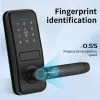 Lås tuya smarta elektroniska lås fingeravtryck dörrlås digital kod lås tuya/ttlock app fjärrlåsa ur trädörr intelligent lås
