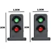 Decorative Figurines 5 Lamp Posts OO HO Gauge 20mm LEDs Made Green/Red Dwarf Signals 2 Aspects Model Train Scenery Or Street Layout