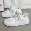 Casual Shoes Simple Summer Women's White Flat Contrast Breathable Lady Commuter Board 2024 Spring Autumn Girl Student Footwear