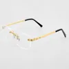 2024 Ny högkvalitativ 10% rabatt på lyxdesigner Nya män och kvinnors solglasögon 20% rabatt på serie 0087 Fashion Pure Titanium Frameless Myopia Lens Frame