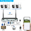 System 10ch 5MP NVR Solar Wireless CCTV 4MP IP Camera System PIR Solar Battery Powered WiFi IP Security Camera Set 8ch WiFi NVR Kit