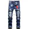 Jeans maschi maschi badge strati allungare maschi neri slip fit fit motociclecolo pantaloni in jeans pannelli pannelli pannelli hip hop 10200 10200