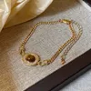 Link Bracelets French Women Bracelet Tiger's Eye Luxury Vintage Versatile Chain 2024 Trend Elegant High-end Accessories Gifts For