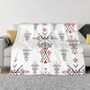 毛布kabyleパターンベルベットの装飾Amazigh Morroco Africa Breasable Lightweight Throw Blanket Bedding Couch Bedspreads