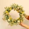 Decoratieve bloemen 15.7 '' Spring Decoratie krans voor paas kersthuis voordeur voordeur buitenmuur hangende zomer