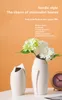 Vases Nordic Style High Aesthetic Small Vase Simple White Ceramic Decoration Living Room High-end Feeling