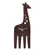 Wandklokken Giraffe Wood Clock voor creatieve dieren kinderen vakantie Gift Supplies Home Office slaapzaal decoratie Verjaardag