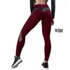 Leggings pour femmes féminines meesh pu cousant le yoga de la hanche