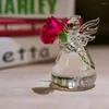 Vases Cute Angel Shape Flower Plant Hanging Vase Transparent Glass Hydroponic Container For Home Office Wedding Decoration