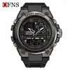Relógios de pulso OFNS Top Brand Men's Watches 5Atm Perra impermeável Luxo G Style Sport Sport Military Watch Quartz Watch for Men Led Digital Clock