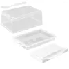 Assiettes 1 Set Boîte de rangement transparent au beurre réutilisable avec fromage à récipient de couvercle Fresh Keep