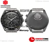 Bioceramic Moon Swiss Quqrtz Chronograph Mens Watch SO33A100 Mission to Mercury Real Black Ceramic Metallic Gray Nylon met Box Super Edition Swisstime B28435204