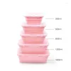 Opslagflessen draagbare scherper keuken organisator vouwen siliconen lunchbox plastic container nuttige dingen voor accessoires