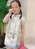 Yaz çocuk kızlar kızlar kız bebek kız sevimli kedi pamuklu elbise parti kıyafetleri çocuk moda bebek yaka giysiler