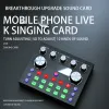 Utrustning Extern Audio Mixer V8s Live Sound Card Mobiltelefon Voice Changer Karaoke för sändningsinspelning Hem KTV Game Music Singing