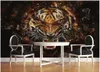 3d wallpaper custom po mural Hand drawn oil painting tiger roar background Home improvement living room wallpaper for walls 3 d5462087