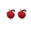 Dangle Earrings 2024 S925 Silver Needle Cherry Mushroom Strawberry Apple Flower Red Stud Fashion Personality