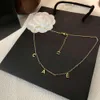 Designer Fashion Necklace Catena di girocollo SITER SIER PLATED Gold Acciaio inossidabile Lettera a ciondolo collane per donne Gioielli X029