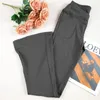 Aktive Hosen Chrleurs Crossover -Tasche Split Saum voller Länge Flare Legging für Frauen elastischer Training Hosen Bullenstrumpfhosen