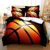 Literie sets de sports compétitifs ensemble de basket-ball couvret de couette king quilt jeunesse noire pour enfants