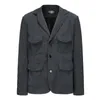 Herenjacks Leer Spring herfst Coats Busual Fashion Men Corduroy Jacket Solid Color British Stand Collar Warm Coat 4xl