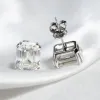 Rings Classic 925 Sterling in argento ad alto contenuto di gemme in carbonio Orecchini per le orecchie per matrimoni Bride Eventuali regali di gioielli all'ingrosso