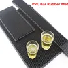 Zwarte balk MAT RUBBEER BAR SERVICE MAT MAT Rubberen Bar Mat Bar Runner Glass Druppel Tray Beer Drink Rail Bars Servicemat