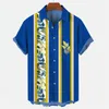 Casual shirts voor heren zomer Hawaiiaans plantpatroon shirt mode straatkleding 2024 mannen vrouwen oversized y2k tops korte mouw blouse