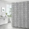 Douchegordijnen geometrisch decor gordijn zwart wit rooster moderne badkamer polyester stof scherm snel drogen waterdicht