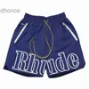 Rhude Shorts Summer Swim Casual Mens Blue Black Beach Pants Size s m l xl Men Street Drawstring Tighness Loose Ligthweight Lpm 3WGW