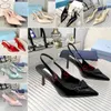 sandały designerskie luksusowe obcasy buty slingbacki wysokie obcasy mokasyna sandały balet balet luksusowe skórzane buty sztylet nagi