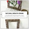 Decoratieve bloemen 2 pc's Round Line Rattan Natuurlijke krans rustieke frames gedroogde grapevine slingerskantoor vierkant